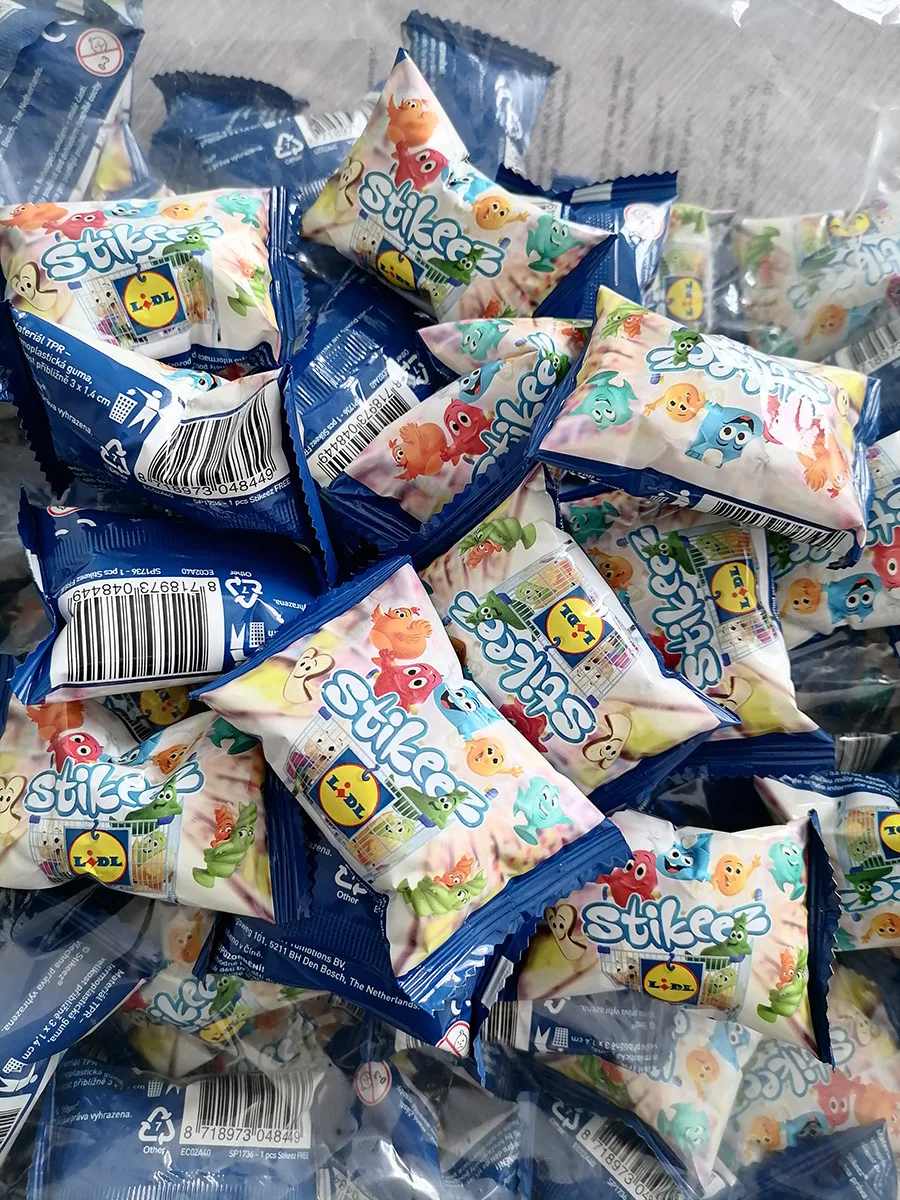 Baby Food Toy - Cute Coles Stikeez Lidl Figures Mini