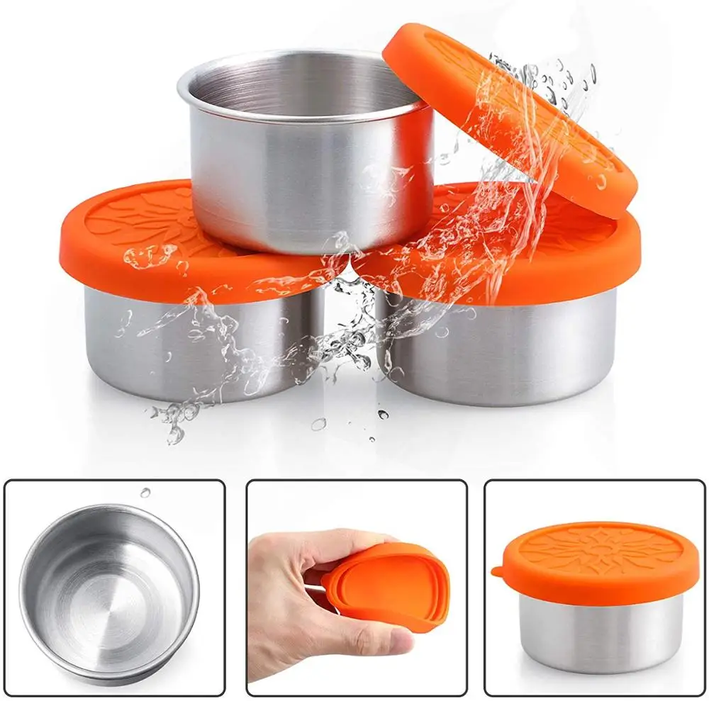 Baby Food Jars With Lids - Realman Salad Dressing Containers Set- 3X3.4oz