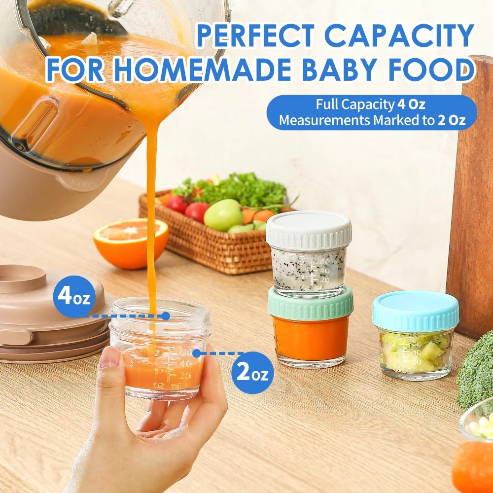 6pcs Mason Jar Glass Baby Food – обзор и цена Baby Food Jars With Lids