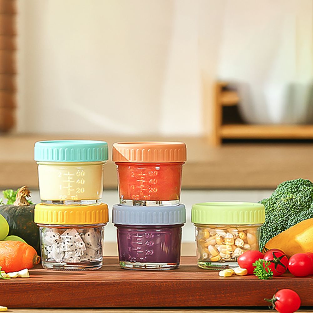 6pcs Glass Baby Food Jar Reusa – обзор и цена Baby Food Jars With Lids