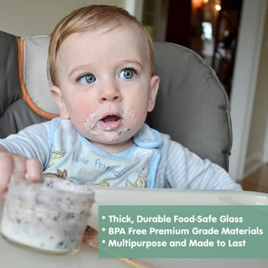 Sage Spoonfuls -12 Pack 4 oz B – обзор и цена Baby Food Jars With Lids