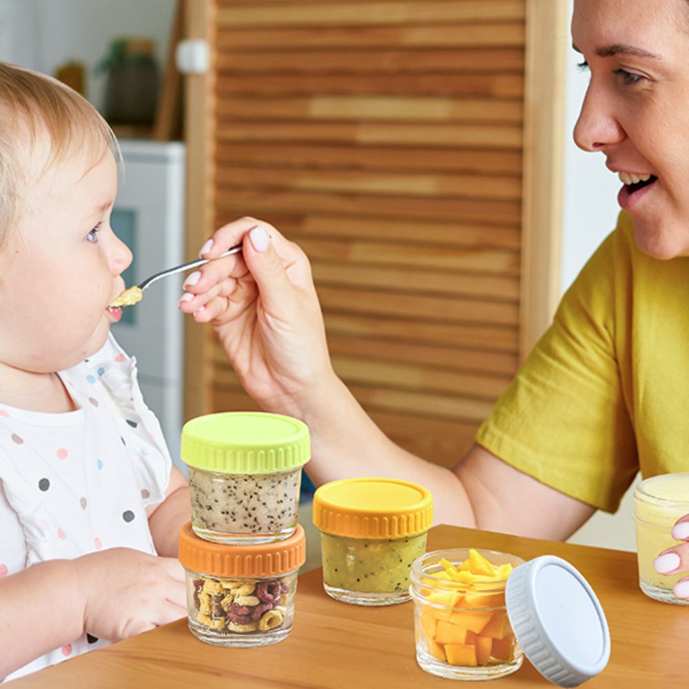 6pcs Multipurpose Glass Baby F – обзор и цена Baby Food Jars With Lids