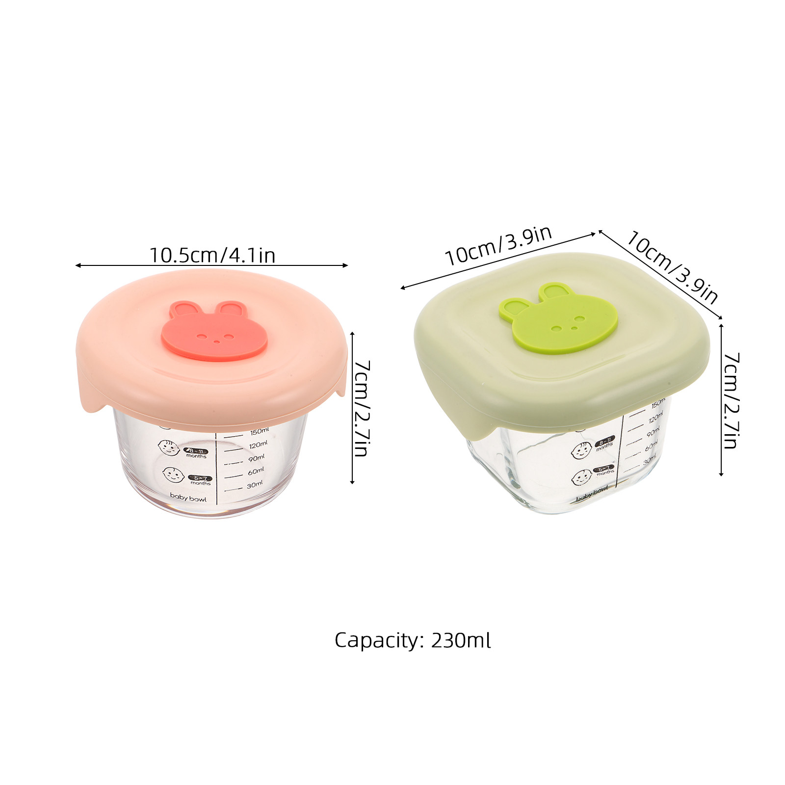 2Pcs Reusable Baby Food Storag – обзор и цена Baby Food Jars With Lids