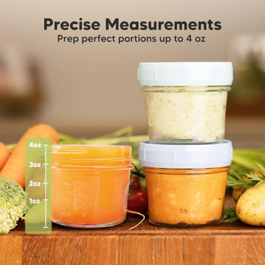 KeaBabies 6pk 4oz Glass Baby F – обзор и цена Baby Food Jars With Lids